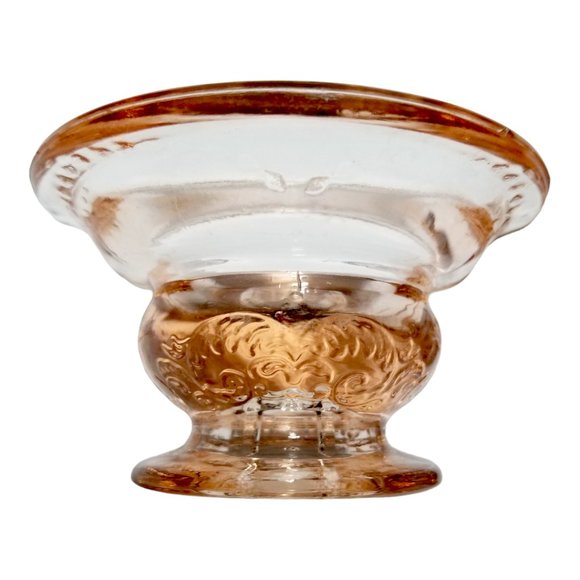 Pink Candlestick Holders Depression Glass, Madrid by Federal Glass, Etched 1932 - Picture 5 of 9